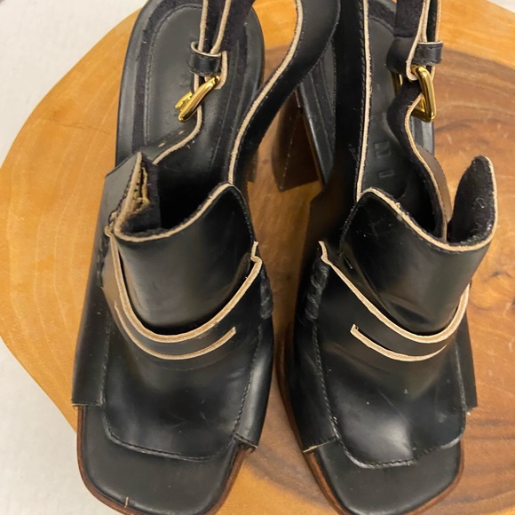 Marni Peep Toe Heeled Penny Loafers - Picture 3 of 11